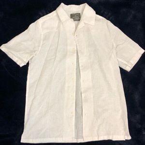 Semi Transparent White Primark T Shirt Size XS Linen Blend